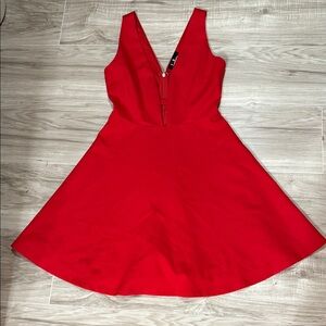 Lulu's Vibrant Red Backless Dress size S